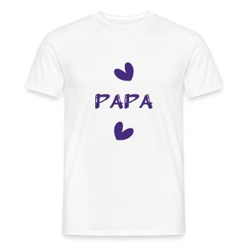 ALLES GUTE ZUM GEBURTSTAG, PAPA. PAPA. VATERTAG. ALLES GUTE ZUM GEBURTSTAG! - Männer T-Shirt - Weiß - Vorne - AI Model Male 178 dark (178cm)