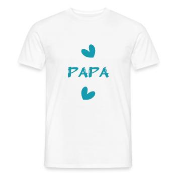 ALLES GUTE ZUM GEBURTSTAG, PAPA. PAPA. VATERTAG. ALLES GUTE ZUM GEBURTSTAG! - Männer T-Shirt - Weiß - Vorne - AI Model Male 178 dark (178cm)