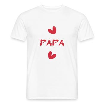 PAPA. VATERTAG. ALLES GUTE ZUM GEBURTSTAG, PAPA. ALLES GUTE ZUM GEBURTSTAG! - Männer T-Shirt - Weiß - Vorne - AI Model Male 178 dark (178cm)