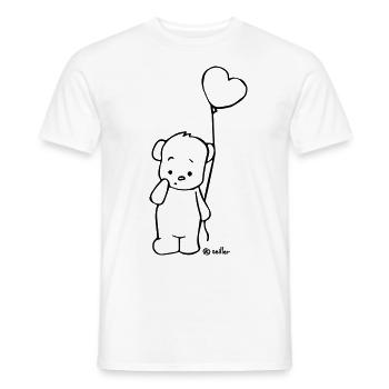 Verliebter Teddy - Männer T-Shirt - Weiß - Vorne - AI Model Male 178 dark (178cm)