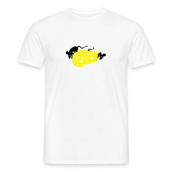 Mouse and Cheese - Männer T-Shirt - Weiß - Vorne - AI Model Male 178 dark (178cm)