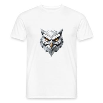 Eule Maske - Low Poly Design - Männer T-Shirt - Weiß - Vorne - AI Model Male 178 dark (178cm)