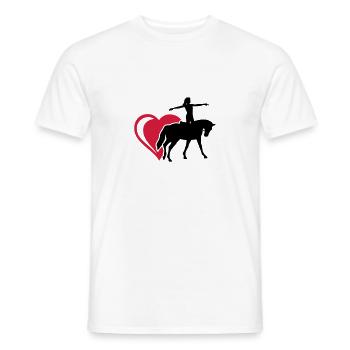 Herz Voltigieren - Männer T-Shirt - Weiß - Vorne - AI Model Male 178 dark (178cm)