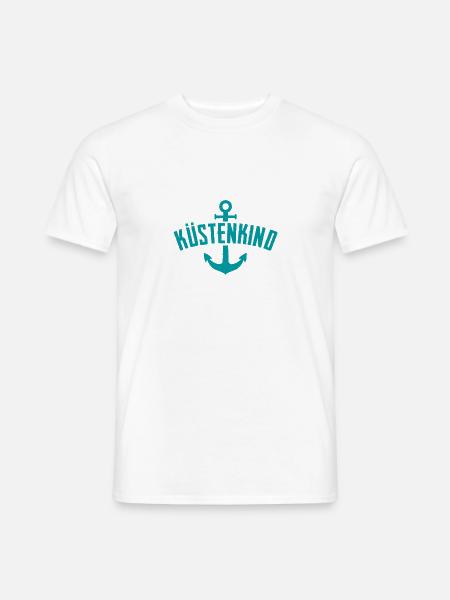 Küstenkind Anker Maritim Meer Leuchtturm Rügen - Männer T-Shirt - Weiß