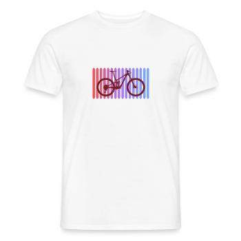 Mountain bike - Men's T-Shirt - white - Front - AI Model Male 178 dark (178cm)