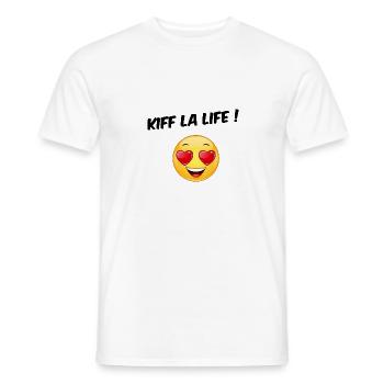 kiff la life cadeau anniversaire noël love coeur - T-shirt homme - blanc - Devant - AI Model Male 178 dark (178cm)