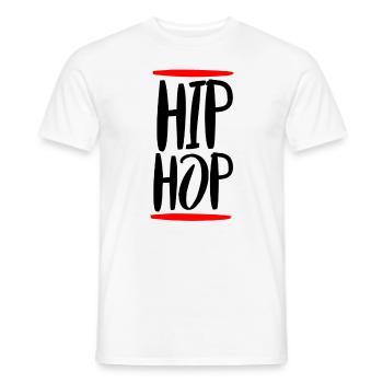 90s hip hop rap oldschool - Men's T-Shirt - white - Front - AI Model Male 178 dark (178cm)
