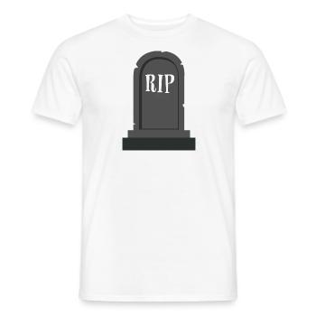 Grabstein RIP Halloween - Männer T-Shirt - Weiß - Vorne - AI Model Male 178 dark (178cm)