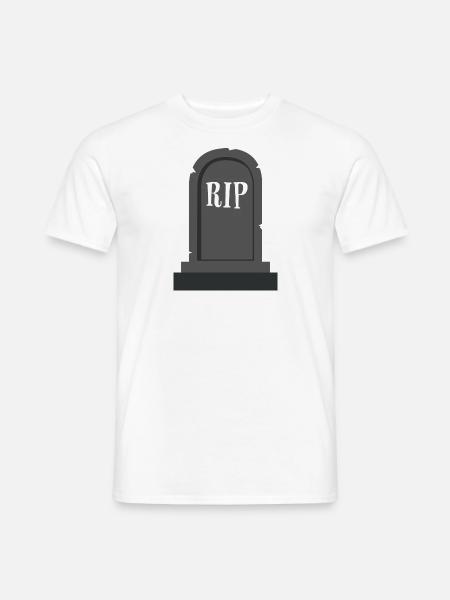 Gravestone RIP Halloween - Men's T-Shirt - white