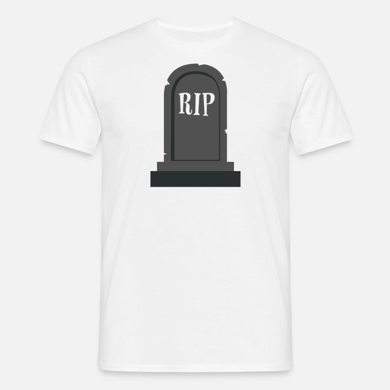 Grabstein RIP Halloween - Männer T-Shirt - Weiß