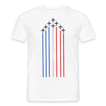 Patrouille de France Meeting Luftwaffe Luftwaffe - Männer T-Shirt - Weiß - Vorne - AI Model Male 178 dark (178cm)