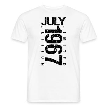 Geburtstag Juli 1967 Juli geboren im Juli 1967 - Männer T-Shirt - Weiß - Vorne - AI Model Male 178 dark (178cm)