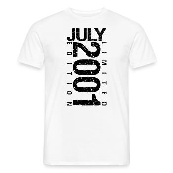 Anniversaire Juillet 2001 Juillet né en July 2001 - T-shirt homme - blanc - Devant - AI Model Male 178 dark (178cm)