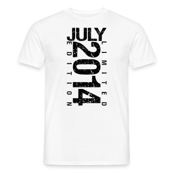 Geburtstag Juli 2014 Juli geboren im Juli 2014 - Männer T-Shirt - Weiß - Vorne - AI Model Male 178 dark (178cm)