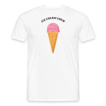 Lid van de ijsbemanning - Heren T-shirt - wit - Voor - AI Model Male 178 dark (178cm)