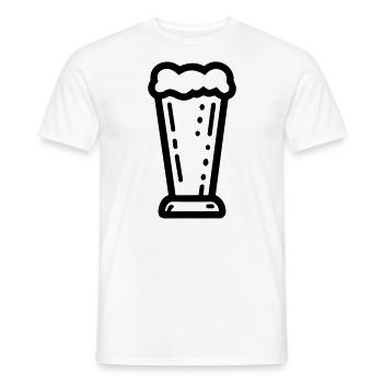 Bière - T-shirt homme - blanc - Devant - AI Model Male 178 dark (178cm)