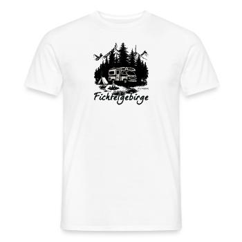 Van life Fichtelgebirge Lagerfeuer Zelt - Männer T-Shirt - Weiß - Vorne - AI Model Male 178 dark (178cm)