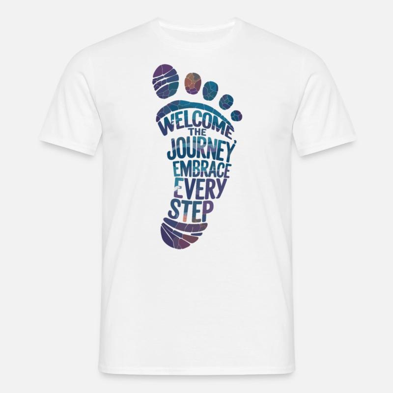 Adventurousness: step by step - Men's T-Shirt - white