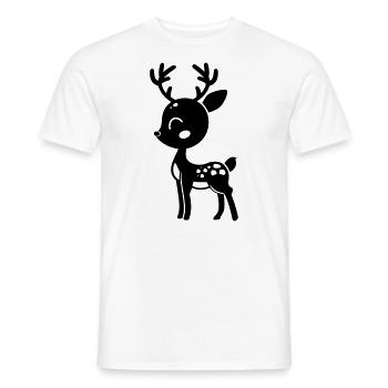 Hirsch - Männer T-Shirt - Weiß - Vorne - AI Model Male 178 dark (178cm)