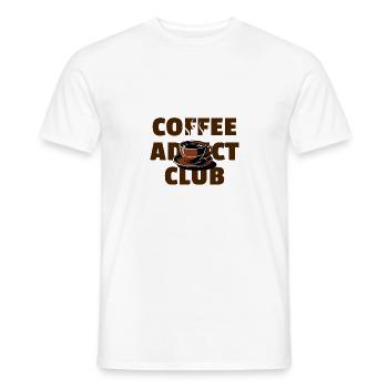 Coffee Addict Club - Lustiges Kaffee-Design - Männer T-Shirt - Weiß - Vorne - AI Model Male 178 dark (178cm)