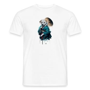 geisha hund, hund als geisha, anime,geisha,hund - Männer T-Shirt - Weiß - Vorne - AI Model Male 178 dark (178cm)