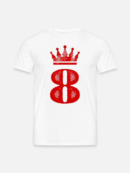 8 Number crown - Men's T-Shirt - white