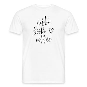 cats books - Männer T-Shirt - Weiß - Vorne - AI Model Male 178 dark (178cm)
