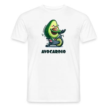 AVOCARDIO - Männer T-Shirt - Weiß - Vorne - AI Model Male 178 dark (178cm)