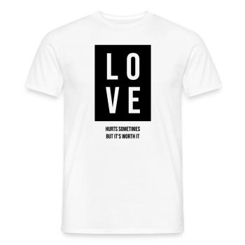 L’amour blesse le don - T-shirt homme - blanc - Devant - AI Model Male 178 dark (178cm)