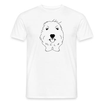 Chien Nola - T-shirt homme - blanc - Devant - AI Model Male 178 dark (178cm)