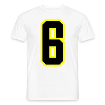 6 Number Leotard - Men's T-Shirt - white - Front - AI Model Male 178 dark (178cm)