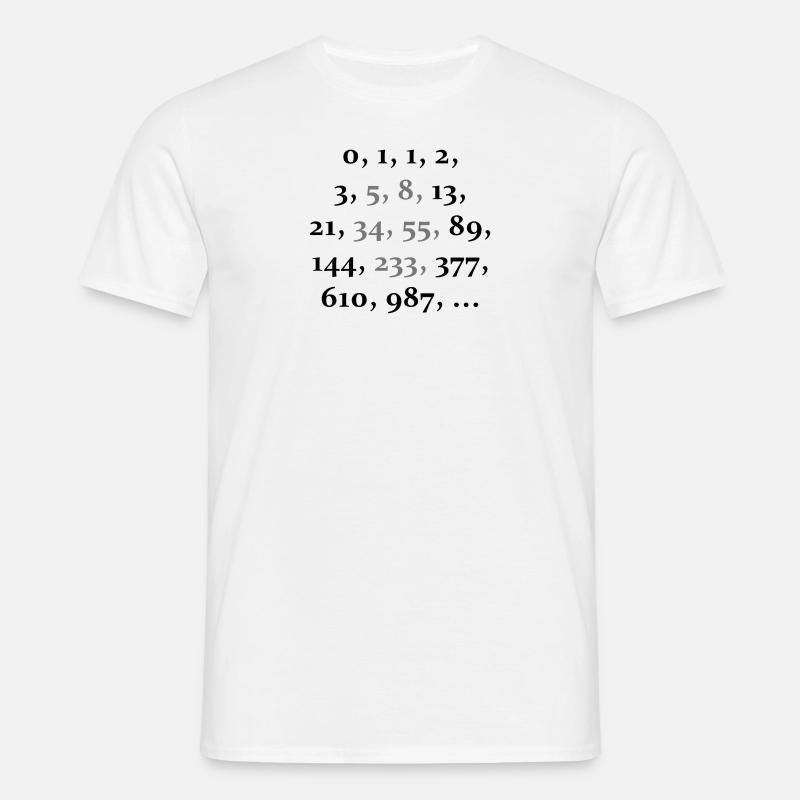 fibonacci sequence (2c) - Men's T-Shirt - white