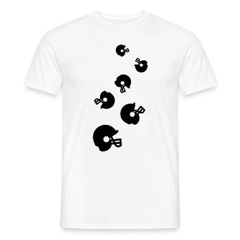Icône Casque de football - T-shirt homme - blanc - Devant - AI Model Male 178 dark (178cm)