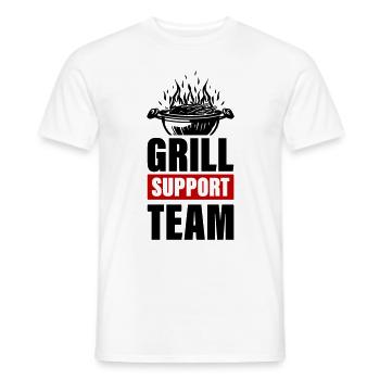 Grill Support Team Grillen - Männer T-Shirt - Weiß - Vorne - AI Model Male 178 dark (178cm)