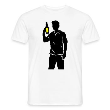 Drinking Team Flasche - Männer T-Shirt - Weiß - Vorne - AI Model Male 178 dark (178cm)