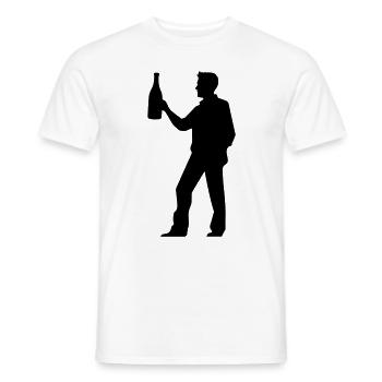 Silhouette de fête de beuverie - T-shirt homme - blanc - Devant - AI Model Male 178 dark (178cm)