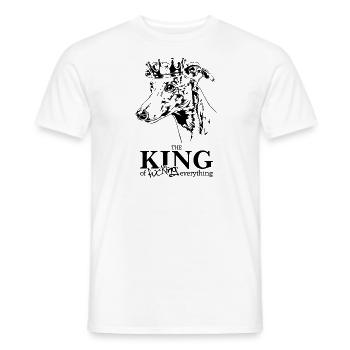 Whippet King Dog Saying Dogs Wilsigns - Men's T-Shirt - white - Front - AI Model Male 178 dark (178cm)