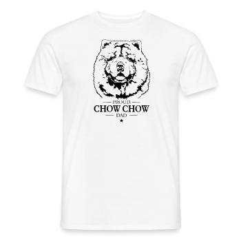 Chow Chow Papa Chien Chien Wilsigns - T-shirt homme - blanc - Devant - AI Model Male 178 dark (178cm)