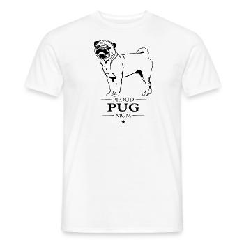 Carlin Maman Chien Carlin Carlin Wilsigns - T-shirt homme - blanc - Devant - AI Model Male 178 dark (178cm)