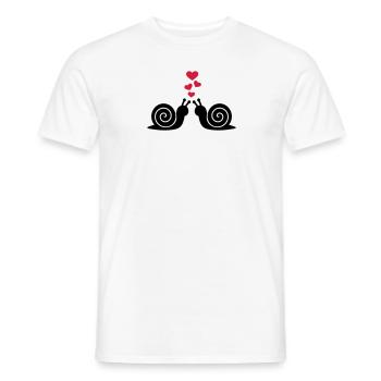 Schnecke - Männer T-Shirt - Weiß - Vorne - AI Model Male 178 dark (178cm)