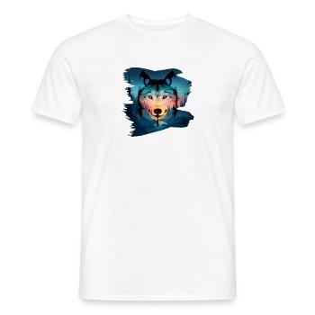 loup - T-shirt homme - blanc - Devant - AI Model Male 178 dark (178cm)