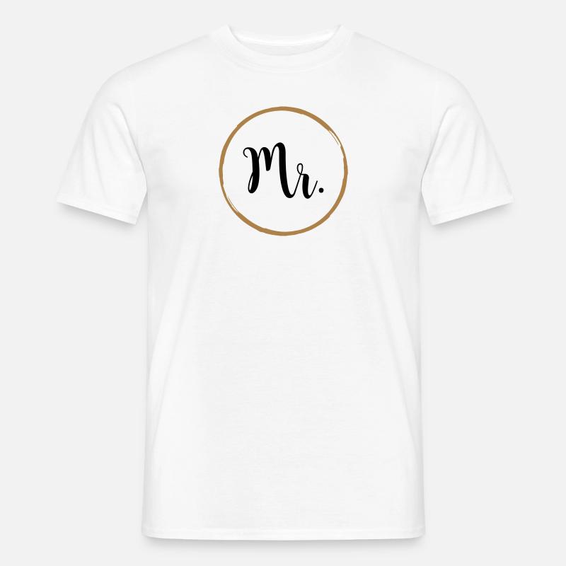 Mr Mrs Hochzeit Wedding - Männer T-Shirt - Weiß