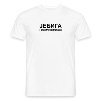 jebiga différent - T-shirt homme - blanc - Devant - AI Model Male 178 dark (178cm)