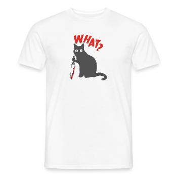 What cadeau chat Animaux enfants Animaux - T-shirt homme - blanc - Devant - AI Model Male 178 dark (178cm)