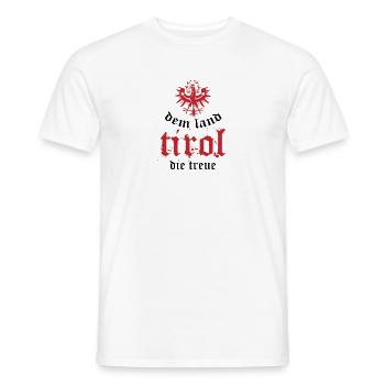 À l’état du tyrol le don fidèle des armoiries du dialecte - T-shirt homme - blanc - Devant - AI Model Male 178 dark (178cm)