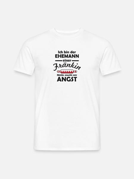 Ehemann einer Fränkin Geschenk Franken Design - Männer T-Shirt - Weiß