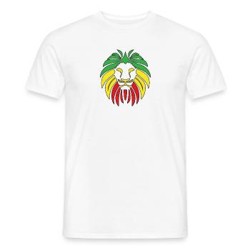 Rasta Reggae Reggae Musique Lion Cadeau - T-shirt homme - blanc - Devant - AI Model Male 178 dark (178cm)