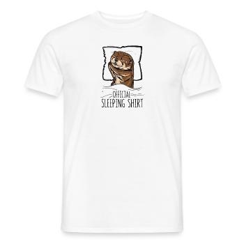 Official Sleeper Shirt Otter Sea Otter Pajamas - Men's T-Shirt - white - Front - AI Model Male 178 dark (178cm)