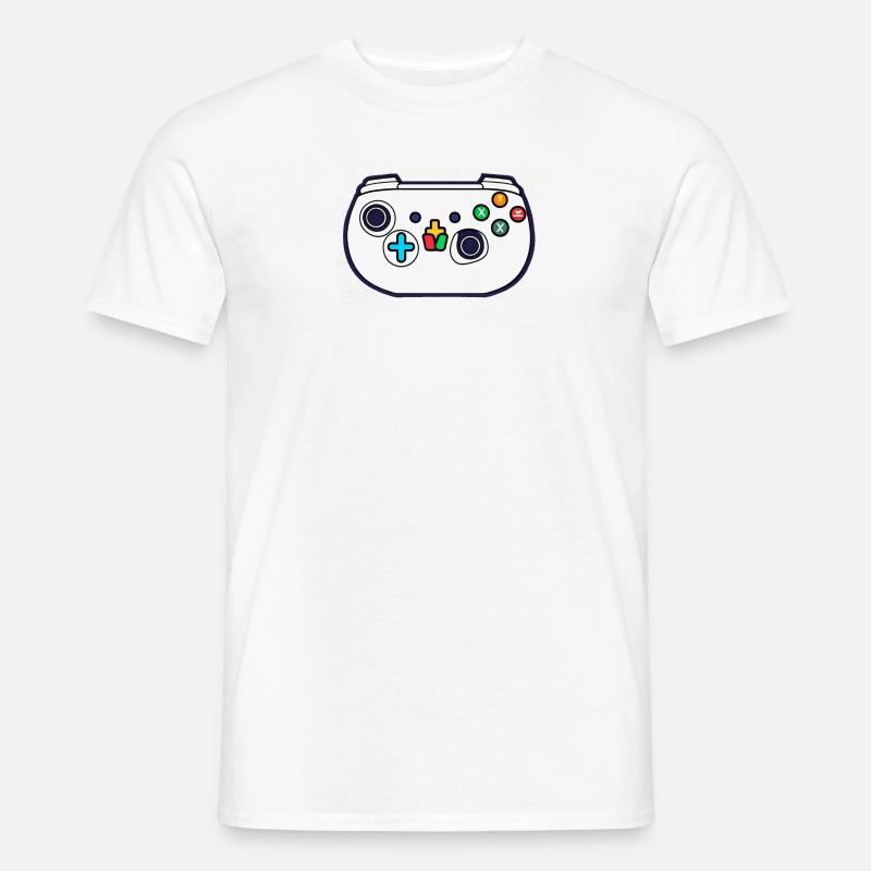 Weißer Videospiel-Controller - Männer T-Shirt - Weiß