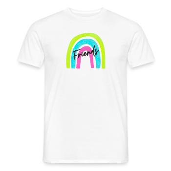 Friends Friends Friendship Friendly - Men's T-Shirt - white - Front - AI Model Male 178 dark (178cm)